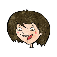 cartoon happy girl