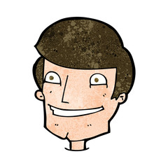 cartoon grinning man