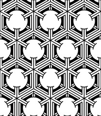 Endless monochrome symmetric pattern, graphic design. Geometric