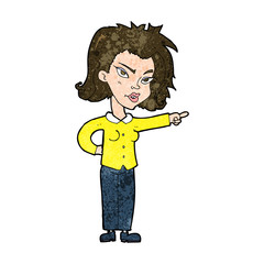 cartoon woman pointing