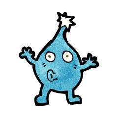 cartoon funny water drop character