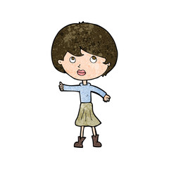 cartoon woman asking question