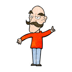 cartoon old man telling story