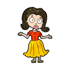 cartoon confused girl