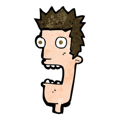 cartoon shocked man's face