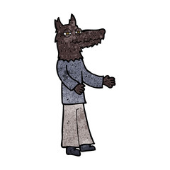 cartoon wolf man