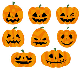 ハロウィン：かぼちゃセット（カラー）