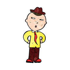 cartoon man wearing hat