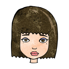 cartoon female face