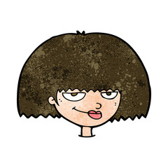 cartoon mean female face