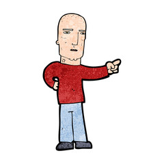 cartoon tough guy pointing