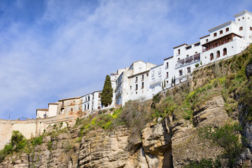 Fototapeta premium Ronda Pueblo Blanco on Rock in Spain