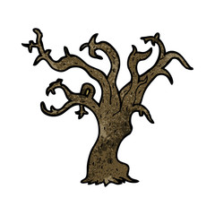 cartoon winter tree