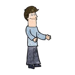 cartoon man shrugging shoulders