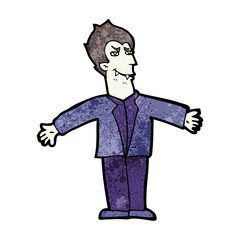 Obraz premium cartoon vampire man with open arms