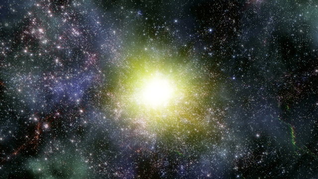 Space 2067: Traveling through star fields in deep space (Loop).