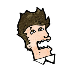 cartoon frightened man