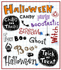 Halloween inscriptions 