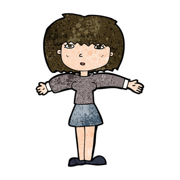 recommend clip art: cartoon woman shrugging shoulders