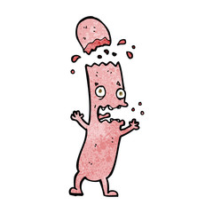 cartoon undercooked sausage