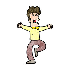 Fototapeta premium cartoon terrified man