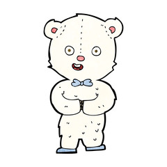Obraz na płótnie Canvas cartoon teddy polar bear