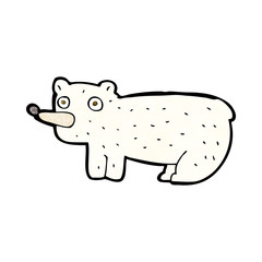 funny cartoon polar bear
