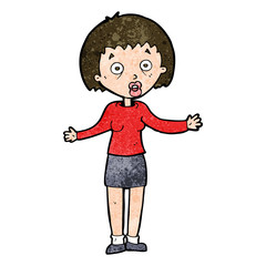 cartoon woman making excuses