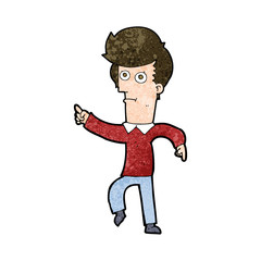 cartoon man pointing