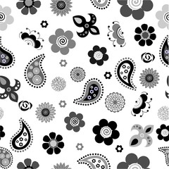 Fototapeta premium flowers background black