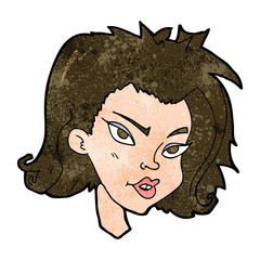 cartoon female face