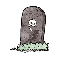 cartoon spooky grave