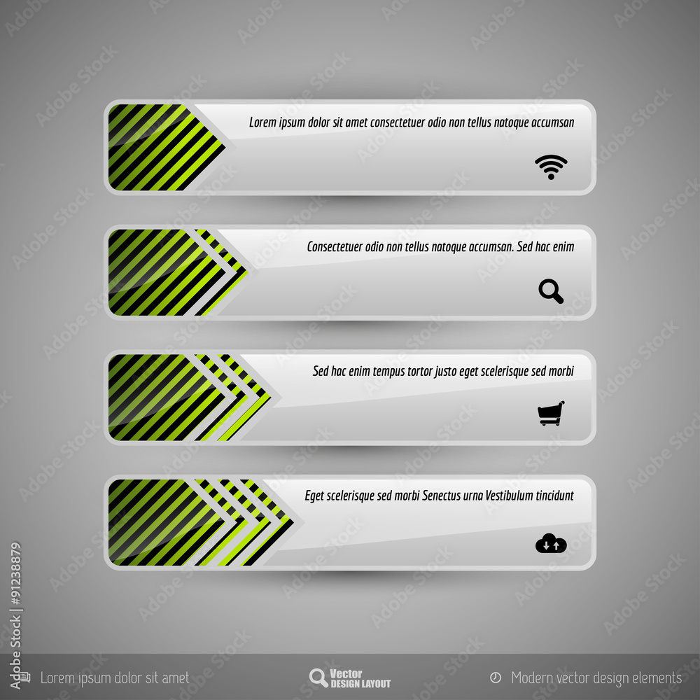 Poster vector tabs as design elements for business layouts.