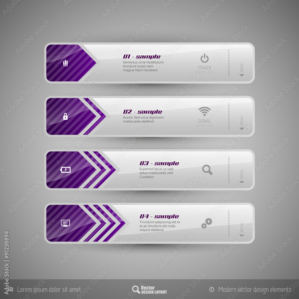 Poster vector tabs as design elements for business layouts.