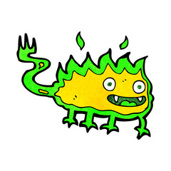 cartoon little fire demon