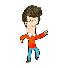 cartoon man pointing