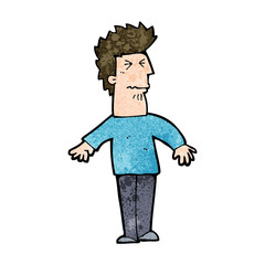 cartoon stressed man
