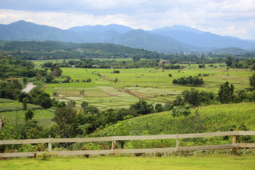 Rice terraces in Mae Chaem at Thailand