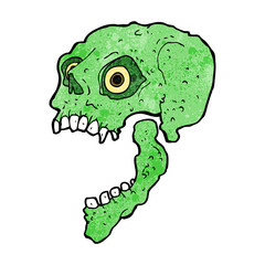 cartoon scary skull