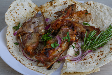 Grilled lamb ribs
