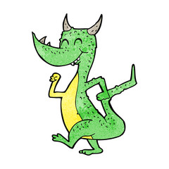Fototapeta premium cartoon happy dragon
