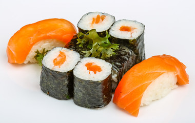 Sushi with salmon
