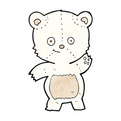 cartoon waving polar bear