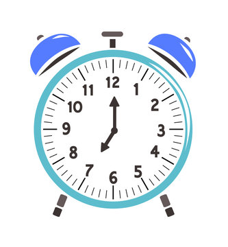 Vector image of an alarm clock