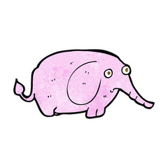 cartoon sad little elephant