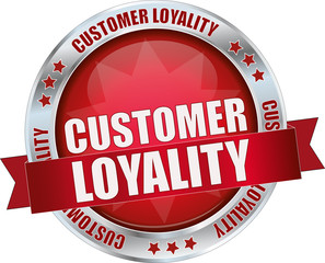 modern red customer loyality sign