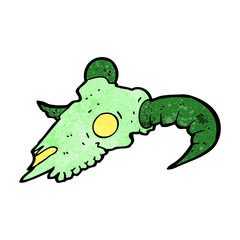cartoon magic ram skull