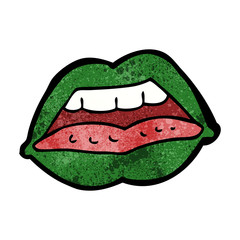 cartoon sexy halloween lips symbol
