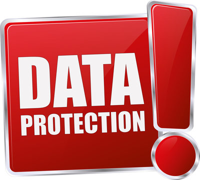 Modern Red Data Protection Sign