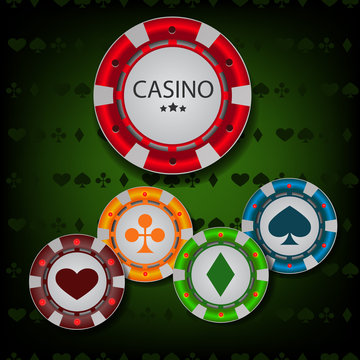 Casino chips vector eps 10
